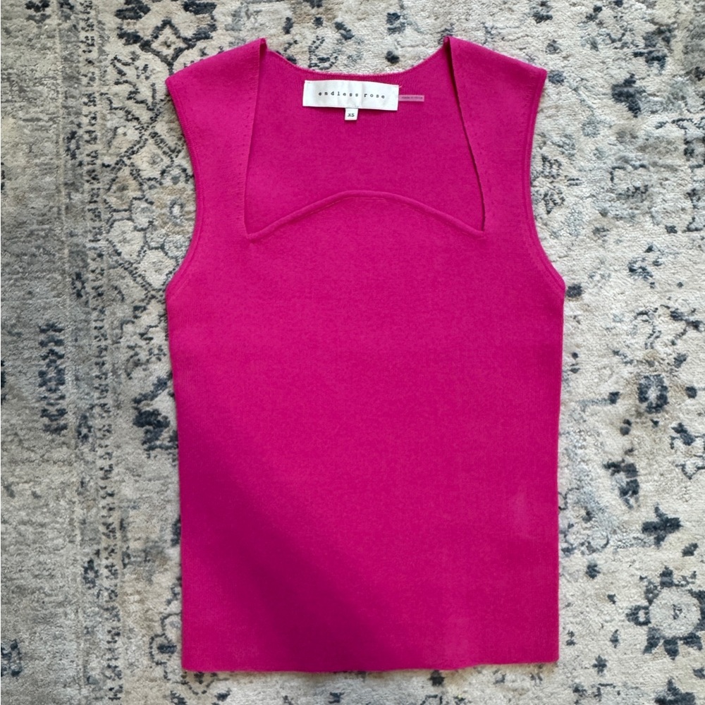 Endless Rose Fuchsia Sleeveless Blouse